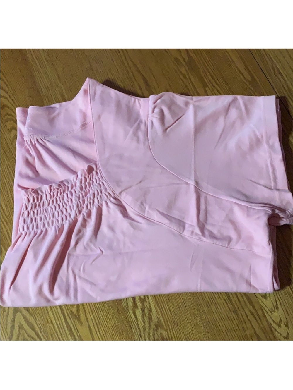 NEW Soft Pink Smocked Waist Blouse Sz 6x